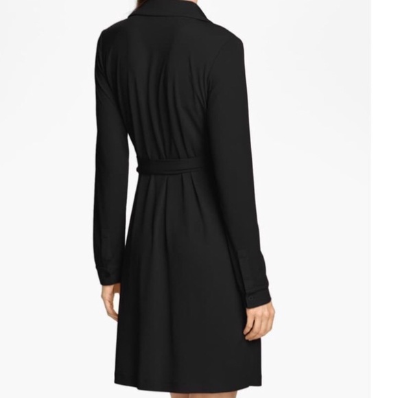Calvin Klein Long Sleeve Black Wrap Dress - Picture 2 of 8
